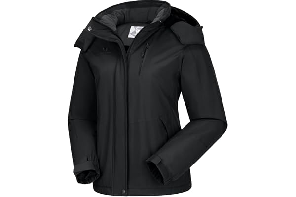 CAMELSPORTS Women's Waterproof Snow Ski Jakcet Fleece Warm Winter Coat Hooded Windproof Insulated Snowboarding Jacket