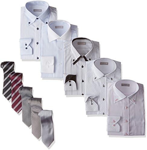 ドレスコード101 ワイシャツ シーンで選べる8セット これだけで1週間バッチリ プレゼントにも最適 注目ブランド メンズ Yシャツ5枚ネクタイ5本 形態安定 Sh5tie5st1
