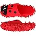 Home-X Ladybug Microfiber Dusting Slippers (Medium)