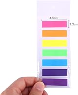 DDSHUN 980 Pcs Colored Sticky Notes Flags 7 Color Index Tabs Neon Transparent view 2