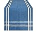 DII French Stripe Dining Table Collection Farmhouse Style Table Runner, 14x72 Inches, Blue Chambray