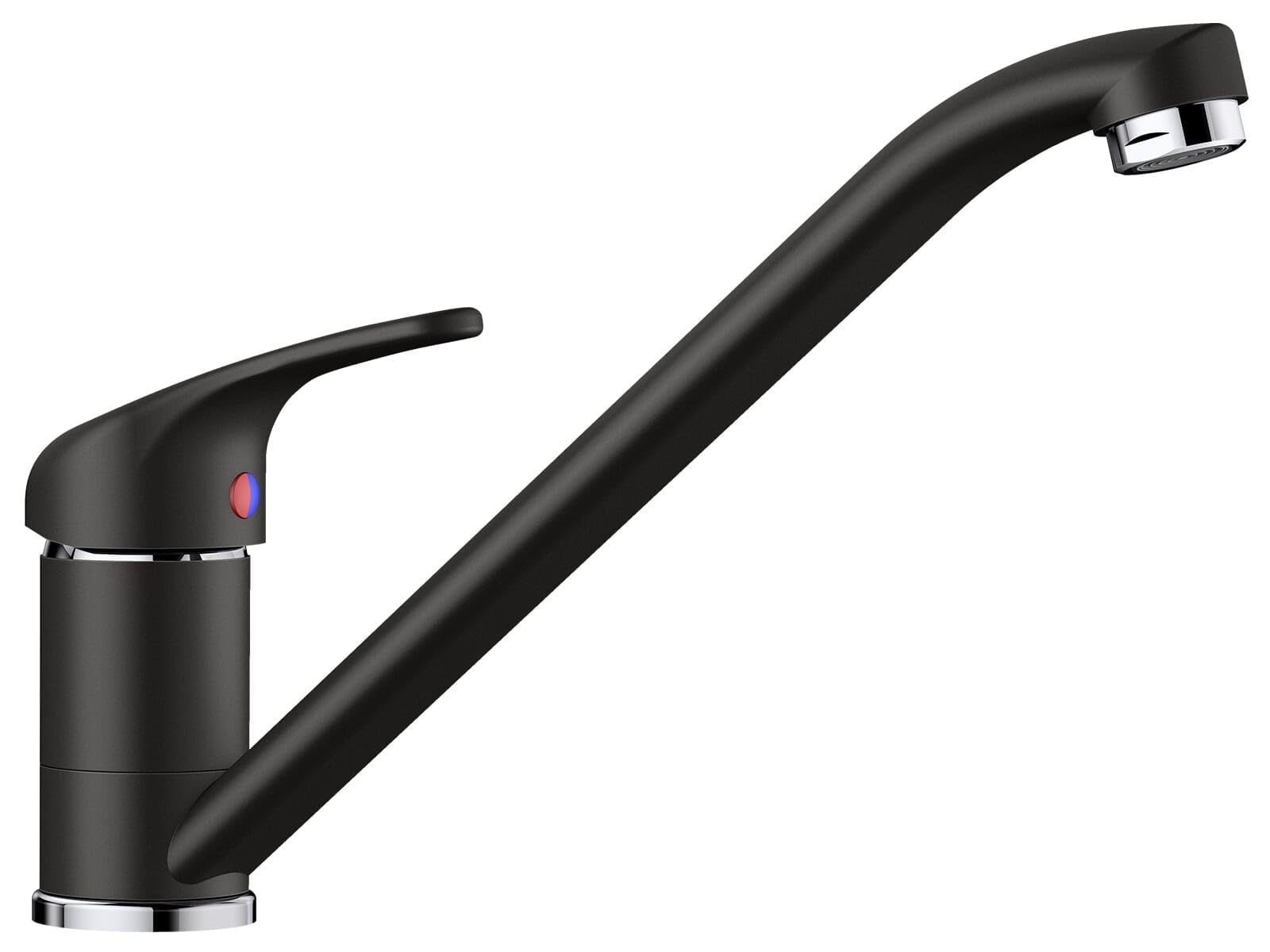 BLANCO DARAS | Kitchen Mixer tap in silgranit Black | High-Pressure | Non-Return Valve | Ceramic Cartridge | Assured Water Quality & Water-Saving | [5x26.4x18 cm]