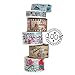 Crafty Rabbit Vintage Travel Washi Tape - Set of 6 Rolls - 196 Feet Total - Multicolor