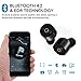 Truly Wireless Earbuds,TeckEpic X1T Bluetooth 4.2 Headphones Mini Headsets Noise-Cancelling Invisible Twins Stereo Earphones with Mic for iPhone,Samsung,Android Phone, all Bluetooth Enabled Devices
