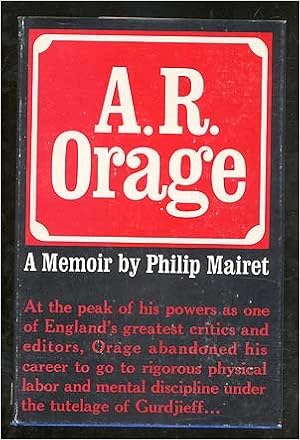 A R Orage A Memoir Philip Mairet Amazoncom Books - 
