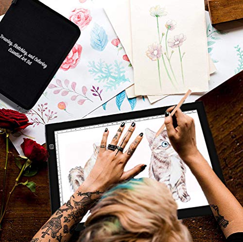 Light Box, Toys for 4-5 Year Old Boys LED Drawing Tablet Light-Up Tracing Pad A4 Ultra-Thin USB Portable LED Light Box Kids Toys for Boys and Girls Ages 6, 7, 8, 9,10 with 3 Level Brightness - Thumbnail 3