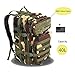 Z ZTDM 40L Outdoor Tactical Molle Backpack 3 Day Assault Pack Military Rucksacks,Bug Out Bag for School Traveling Camping Hiking Trekking,900D Waterproof (Jungle Camouflage)