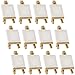 U.S. Art Supply 3" x 3" Stretched Canvas with 5" Mini Natural Wood Display Easel Kit (Pack of 12), Artist Tripod Tabletop Holder Stand - Painting Party, Kids Crafts, Oil Acrylic Paints, Signs, Photos primary