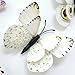 LiveGallery 24 Pcs Removable Cute Double-Deck Beautiful 3D Butterfly Wall Art Decor Decal Home Decorations Stickers Nursery Room Decals Bedroom Living Room Windows Decorations DIY Art (White)