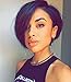 COLODO Bob Lace Front Wigs Loose Wave Hair Glueless Lace Wigs L Part Synthetic Long Wave Natural Wig Heat Resistant Fiber With Baby Hair For Women (12 Inch, black)