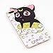 iPhone 8 Plus Case, iPhone 7 Plus Case, MC Fashion Cute Japan Cartoon Sailor Moon Crystal Luna Cat Soft IMD Hybrid TPU Rubber Case for iPhone 7 Plus/ iPhone 8 Plus (Black)