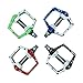 OZUZ BMX MTB Mountain Bike Road Bicycle Aluminum Pedals Three Sealed Bearing Shock Absorption Cycling Pedal(Green + White)