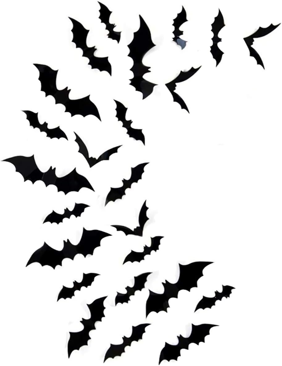 Paint Wall Treatments Supplies 48pcs Halloween Bat Decorations Halloween Decor Happy Halloween Banner Diy Bat Wall Decor 3d Bats Decoration Halloween Wall Decals Window Stickers 2pcs Wall Stickers Murals