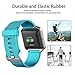 SKYLET Compatible with Fitbit Blaze Bands for Men Women, 3 Pack Soft Sport Silicone Replacement Sport Wristband with Stainless Steel Frame Compatible with Fitbit Blaze Bracelet