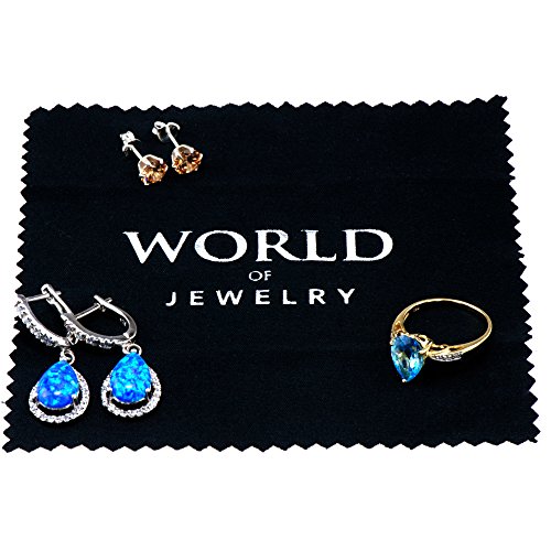 Worldjewelry Silverware Jewelry Care Cleaning & Polishing Black Cloth, Chemicals-Free