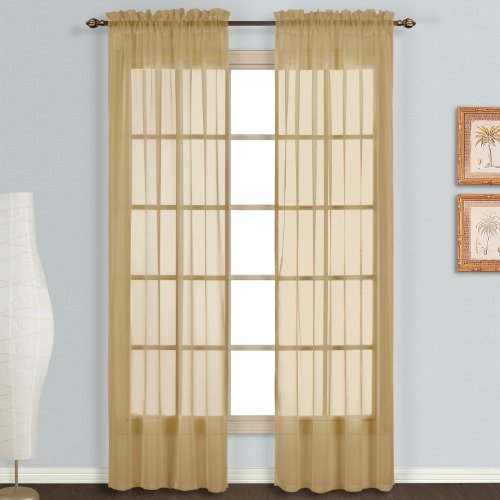 United Curtain Monte Carlo Window-Treatment-Panels 59 X 108-Inch Set Of 2 Bronze