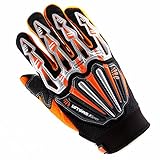 Motocross Motorcycle BMX MX ATV Dirt Bike Skeleton Racing Gloves Orange