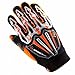 Motocross Motorcycle BMX MX ATV Dirt Bike Skeleton Racing Gloves Blue