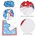 D-FantiX Snowman Toilet Seat Cover and Rug Set Blue Christmas Decorations Home Bathroom Decor Set of 3