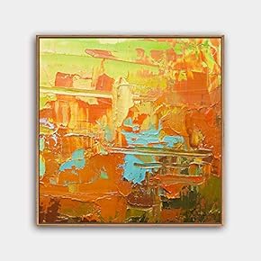 signwin Framed Canvas Wall Art Abstract Color Painting...
