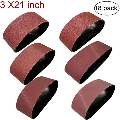M-jump 18 pcs 3 inch x 21 inch aluminum oxide sanding b…