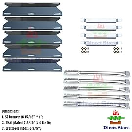 Direct store Parts Kit DG182 Replacement Charmglow 720-0396,720-0578 Gas Grill Burner,Crossover Tube,Heat Plate