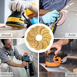 LotFancy Sanding Disc, 5 Inch 8 Hole, 110PCS 60 80
