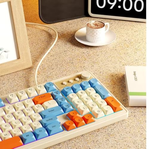 Teclado e Mouse Gamer, Alta Precisão RGB LED Rainbow USB para PC, PS4, PS5 e Xbox Versão Atualizada 2.0, Sem Atraso ao Teclar, Sem delay.