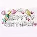 LAttLiv Happy Birthday Balloons 25 pcs Happy Birthday Letter Balloons Champagne Bottle Balloons Wine Glass Balloons Heart Shaped Star Shaped Balloons Mylar Balloons for Birthday Party - Multi Color