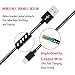 iPhone Cable 3Pack 10FT, GUIGUI Extra Long Nylon Braided Charging Cord Lightning Cable to USB Charger for iPhone 7, 7 Plus, 6S, 6, SE, 5S, 5, iPad, iPod Nano 7 - Black White