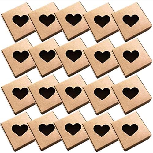 Cobalt Planet ハート 窓付き ギフトボックス 無地 アクセサリー ラッピング ラッピングボックス 個セット