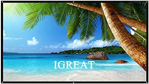 120 Inch portable Projector Screen 16:9 Easy to Clean Projection Screens Suitable for KTV, meeting rooms and outdoor leisure, open-air movies by IGREAT