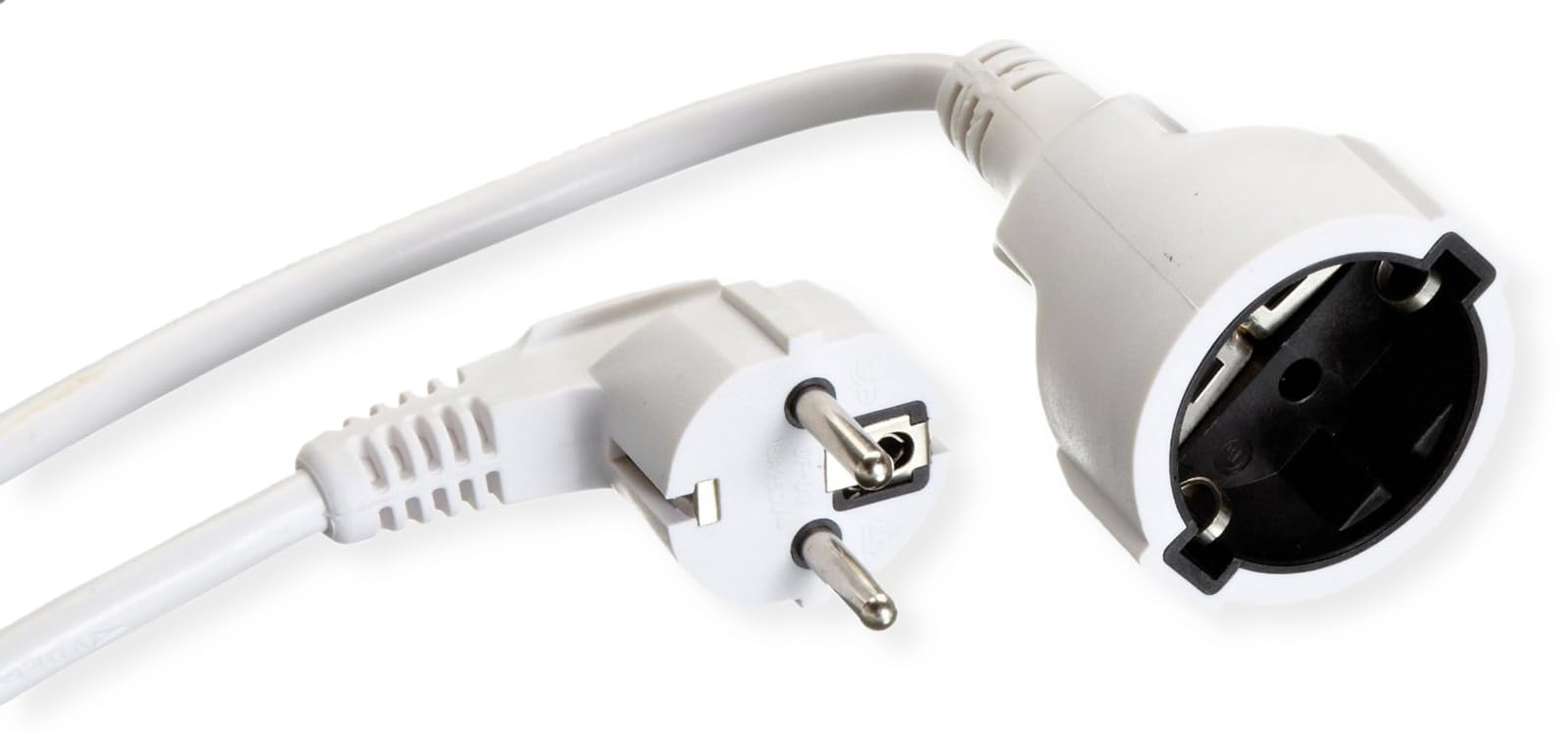 Protective Contact Extension Cable, 250 V, White, 15 m
