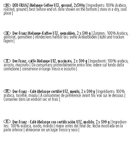 Der-Franz Melange-Kaffee UTZ, gemahlen, 2 x 500 g – Bild 8