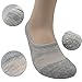 Pro Mountain No Show Socks Size S Grey 4 Pack Women Cotton Cushion Footies Liner Sneakers Workout Loafer Footies Flats US Shoe 6-8