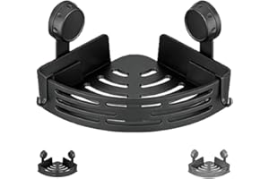 Triangle Suction Cup Shower Caddy, Corner Shower Caddy with Suction Cups, Wall Mounted Organizer Shelves Storage Rack with To