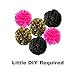 18th BIRTHDAY DECORATIONS - Perfect 18 Birthday Party Supplies | Giant 18 Balloon Number | Hot Pink Birthday Banner | Hot Pink,Gold, Black Tissue Paper Pom Pom and Balloons | 18th bday decor