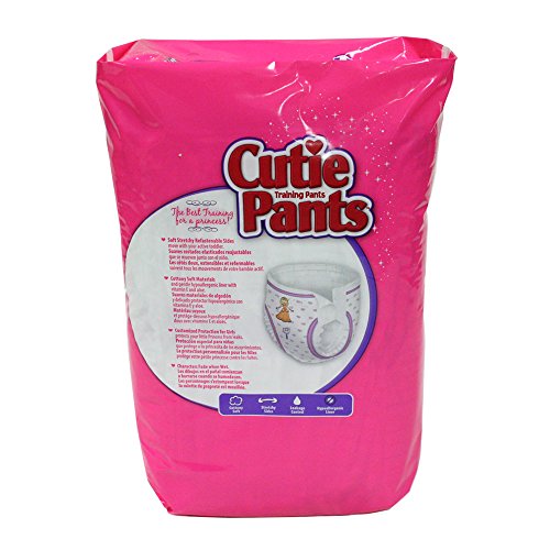 Cuties Toddler Training Pants for Girls, Size 4T-5T, 19-Count, Pack of 4