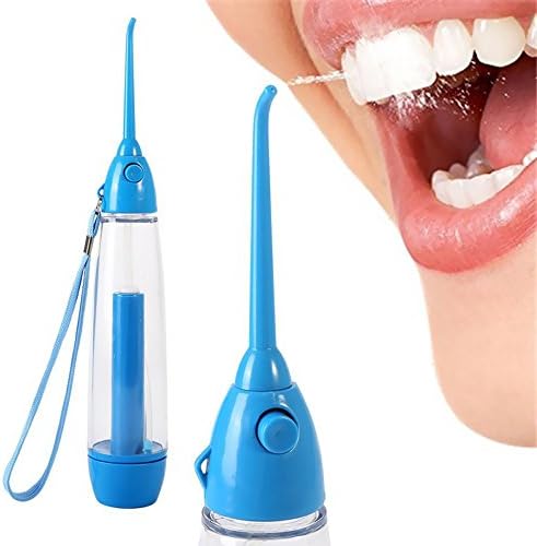 Portable Dental Care Water Jet Oral Irrigator Air Pressure Flosser Tooth SPA Teeth Pick Cleaner, No Battery Required (Blue)