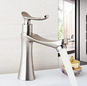 Grifo de bañera Grifo de níquel cepillado del fregadero Grifo del