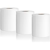 3 Rolls Thermal Label Tape Label Print Stickers 1.97''x3.15''(50x80mm) Self-Adhesive Tape 80 Labels Per Roll (White, 1.97"x3.15")