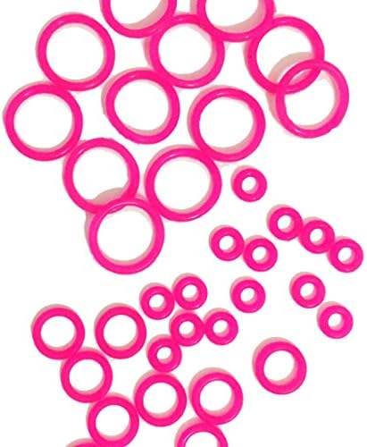 Bandaru Organics Neon Pink Silicone O-Rings (Pack of 10)
