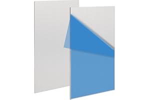 IOUALEY 2 Pack 5052 H32 Aluminum Sheet Metal 8” x 4”x 1/8”(0.12") Flat Plain Thin Aluminum Plate Covered with Protective Film, Rectangle Metal Plate for Crafting lndustry, 3mm