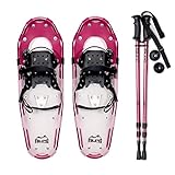 ALPS Adult Lightweight Snowshoes Set for Women,Girls+Trekking Poles 25