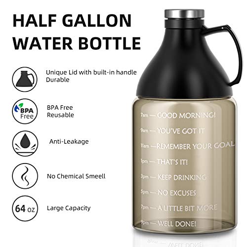 2021 New 1/2 Gallon Water Bottle ReachBottle MB001S Motivational Large