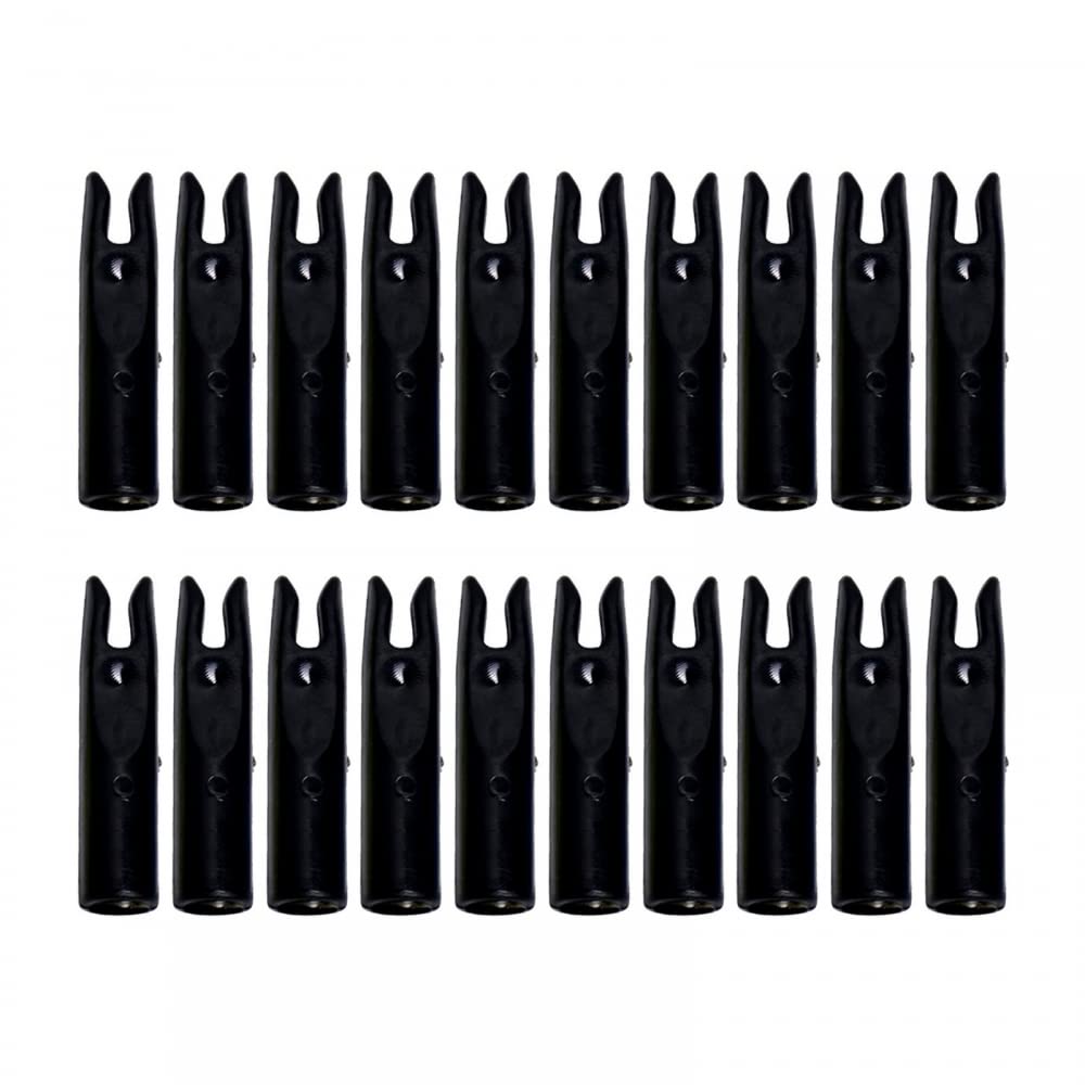 DONGKER 20pcs Arrow Tails, 0.24" Colorful Plastic Arrows Nocks Insert Tail Insert Nocks for Arrows DIY Hunting Shooting