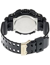 Casio XL Series G-Shock Quartz 200M WR Resina resistente a los golpes Color: Negro y dorado (Modelo GD-100GB-1ACR)