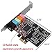 SHINESTAR PCIe Sound Card, 5.1 Internal Sound Card for PC Windows 10 with Low Profile Bracket, 3D Stereo PCI-e Audio Card, CMI8738 Chip 32/64 Bit Sound Card PCI Express Adapter