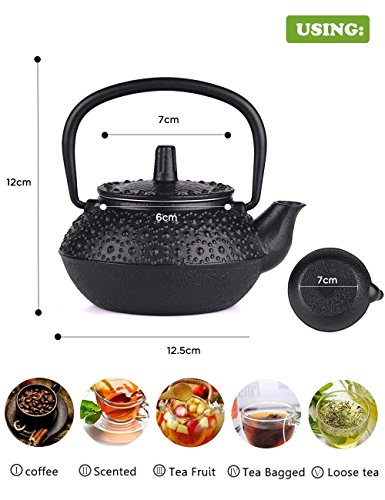 Cast-Iron-Teapot-Sotya-Tetsubin-Japanese-Tea-Kettle-300ml-Black