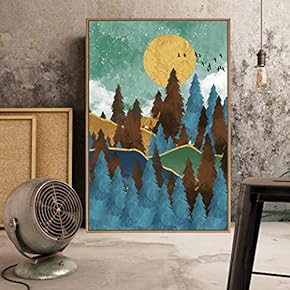 SIGNFORD Framed Canvas Home Artwork Decoration Abstract Scenery...